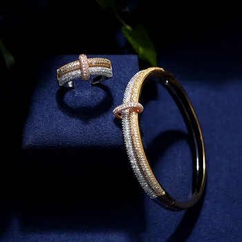 New Arrival Fashion Luxury 3 Color Shiny AAA Cubic Zirconia Women Bracelets Bangles And Ring Set with free shipping
New Arrival Fashion Luxury 3 Color Shiny AAA Cubic Zirconia Women Bracelets Bangles And Ring Set with free shipping