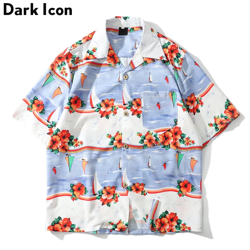 Dark Icon Floral Printed Hawaii Shirt Men 2019 Summer Turn-down Collar Street Men's Shirts Beach Shirts for Men
Dark Icon Floral Printed Hawaii Shirt Men 2019 Summer Turn-down Collar Street Men's Shirts Beach Shirts for Men