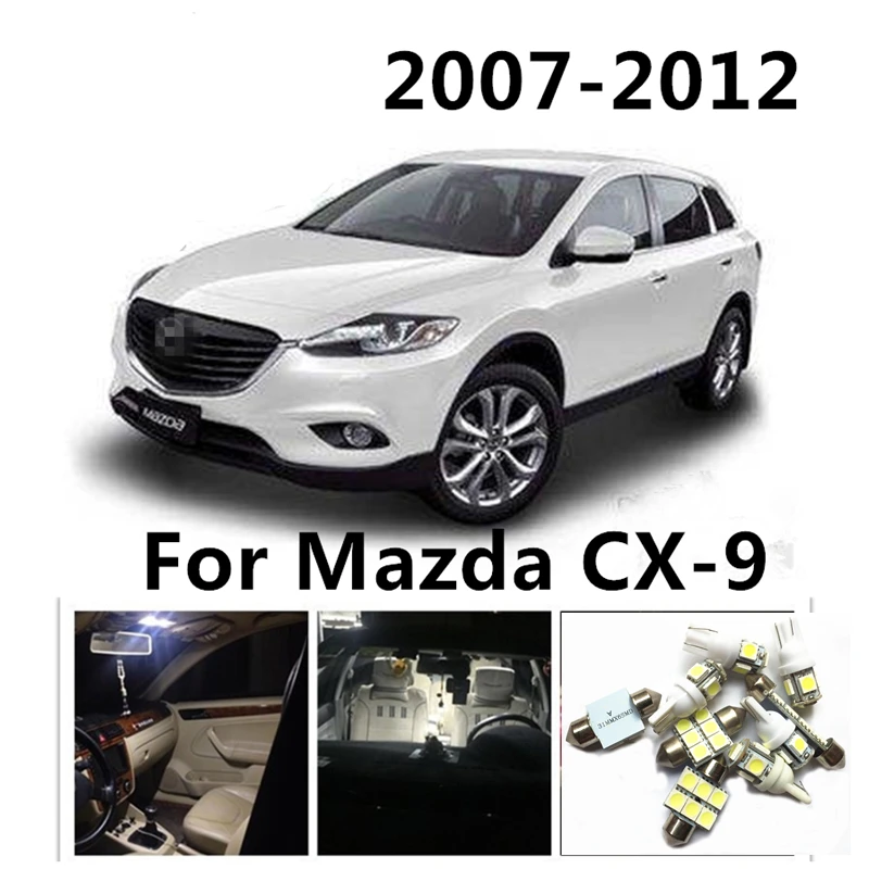 LOAUT 10pcs White Car LED Light Bulbs Interior Package Kit For Mazda CX-9 2007-2012 Dome Lights License plate light Map
LOAUT 10pcs White Car LED Light Bulbs Interior Package Kit For Mazda CX-9 2007-2012 Dome Lights License plate light Map