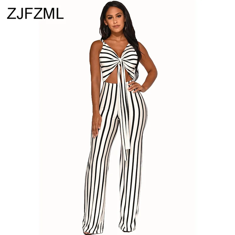 Black White Striped Rompers Womens Jumpsuit Deep V Neck Sleeveless Straight Bodysuit Summer Front Cut Out Backless Party Overall
Black White Striped Rompers Womens Jumpsuit Deep V Neck Sleeveless Straight Bodysuit Summer Front Cut Out Backless Party Overall