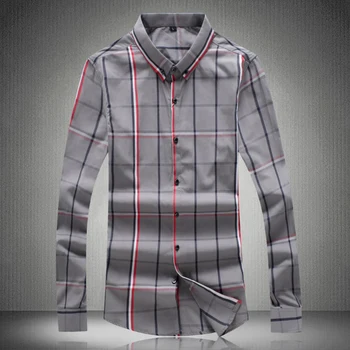 Gray Men Checkered Shirts 2019 New Fashion Men Long Sleeve Slim Fit Camisa Masculina Plaid Shirts Large Size M-XXXXL #8929
Gray Men Checkered Shirts 2019 New Fashion Men Long Sleeve Slim Fit Camisa Masculina Plaid Shirts Large Size M-XXXXL #8929