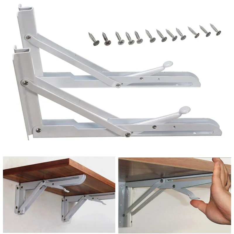 2Pcs Shelf Bracket Folding Bracket Triangular Metal Release Catch Support Bench Table Folding Shelf Bracket 150x300mm
2Pcs Shelf Bracket Folding Bracket Triangular Metal Release Catch Support Bench Table Folding Shelf Bracket 150x300mm