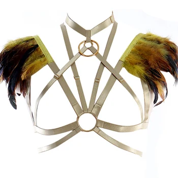Goth Feather epaulettes Adjust straps Bondage Body Harness shoulder burningMan halloween burlesque festival epaulette for Women
Goth Feather epaulettes Adjust straps Bondage Body Harness shoulder burningMan halloween burlesque festival epaulette for Women