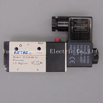 

3V210-08 G1/4" 3Port 2Position Pneumatic Solenoid Valve Aluminum Alloy AC110V AC220V AC380V AC24V 24V DC 12V DC