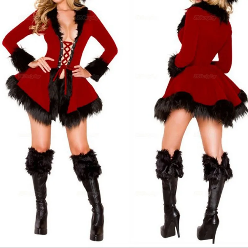 Sexy red Women Santa Claus Costume Party Girls Outfit Fancy Dresses Fluff Clothing Christmas Halloween Navidad
Sexy red Women Santa Claus Costume Party Girls Outfit Fancy Dresses Fluff Clothing Christmas Halloween Navidad
