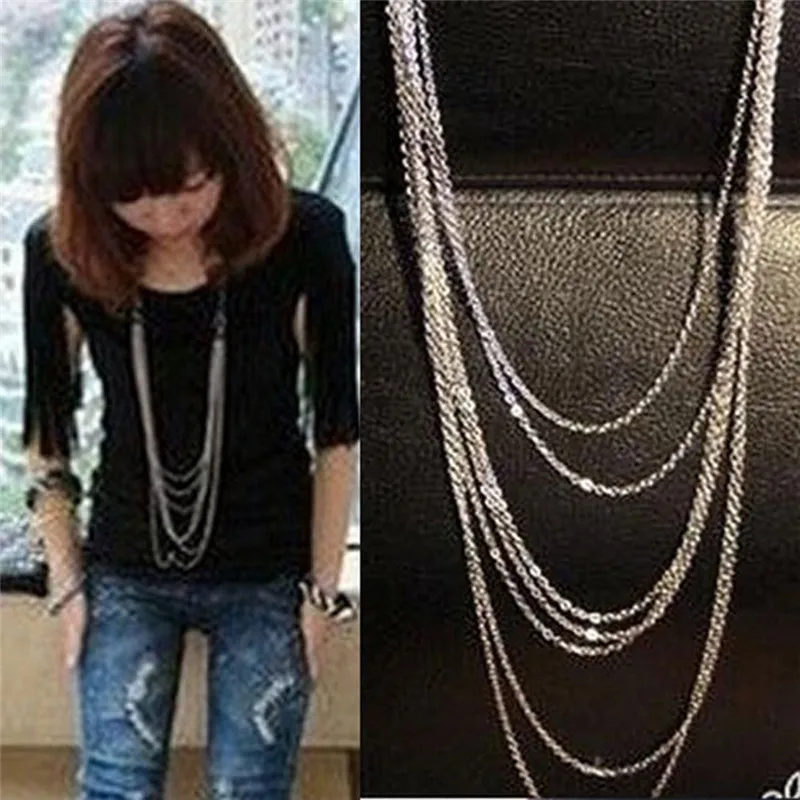 Vintage Retro Style Silver 7 Layer Long Tassel Pendant Necklace Sweater Chain Fashion Girls Punk Jewelry Accessories
Vintage Retro Style Silver 7 Layer Long Tassel Pendant Necklace Sweater Chain Fashion Girls Punk Jewelry Accessories