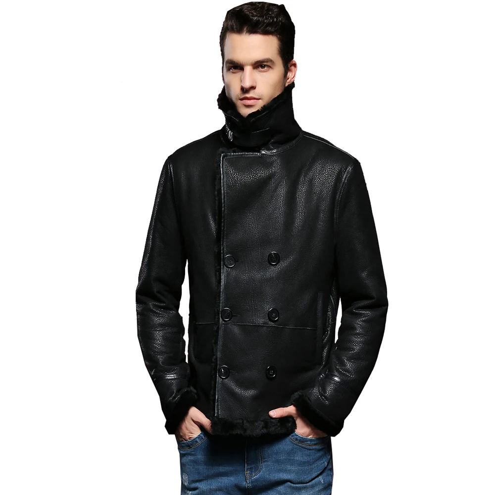 New Design Real Sheepskin Fur Men Casual Turtleneck Coat Genuine Sheep Sheraling Male Winter Jacket Black Warm Fur Outwear
New Design Real Sheepskin Fur Men Casual Turtleneck Coat Genuine Sheep Sheraling Male Winter Jacket Black Warm Fur Outwear