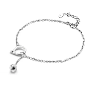New Simple Style S925 Sterling Silver Anklet Cat Bell Pendant Solid Silver Feet Jewelry Valentine's Day Gift Popular in summer
New Simple Style S925 Sterling Silver Anklet Cat Bell Pendant Solid Silver Feet Jewelry Valentine's Day Gift Popular in summer