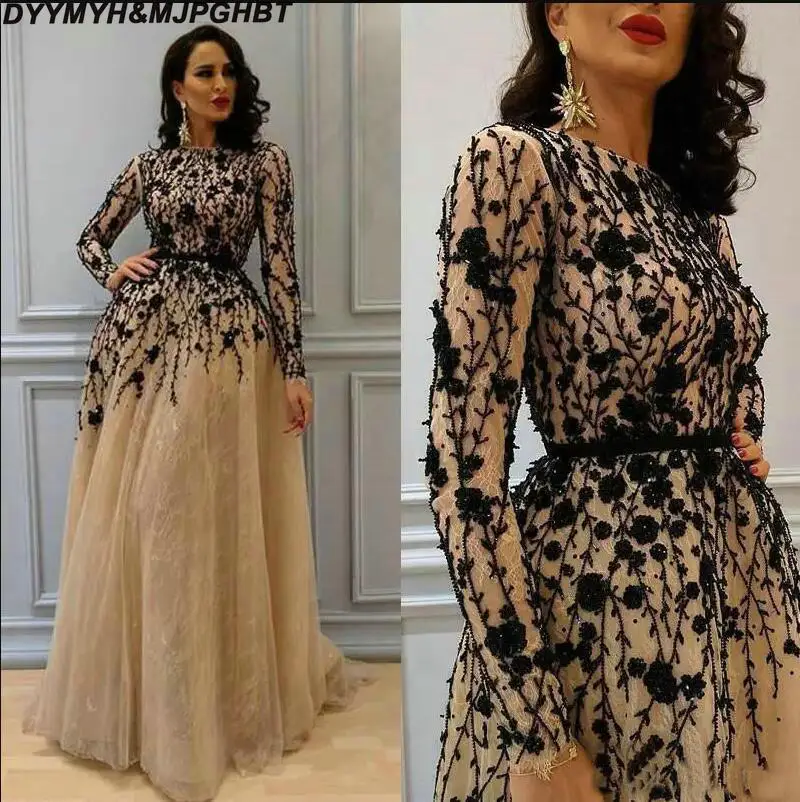 2019 Gorgeous Beaded Evening Dresses Long Sleeves Full Lace A-line Prom Dress Champagne Custom Made Special Occasion Dress
2019 Gorgeous Beaded Evening Dresses Long Sleeves Full Lace A-line Prom Dress Champagne Custom Made Special Occasion Dress