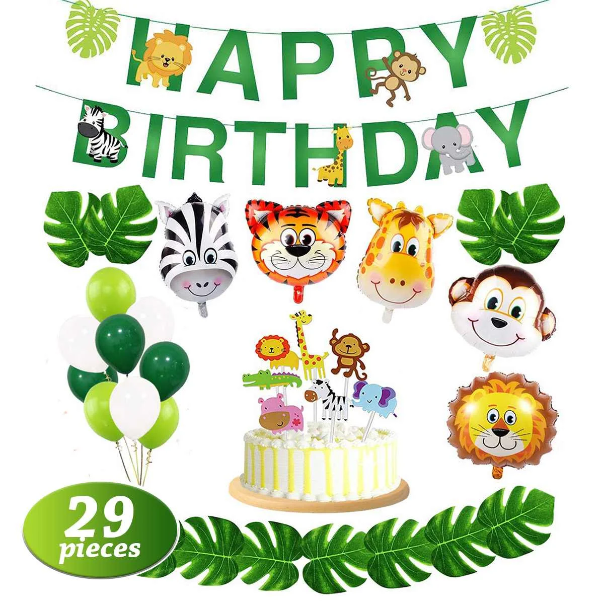 29Pcs/set Jungle Party Balloons Decoration Kit Safari Party Baby Shower Animal Kids Birthday Balloon Zoo Themed Party Supplies
29Pcs/set Jungle Party Balloons Decoration Kit Safari Party Baby Shower Animal Kids Birthday Balloon Zoo Themed Party Supplies
