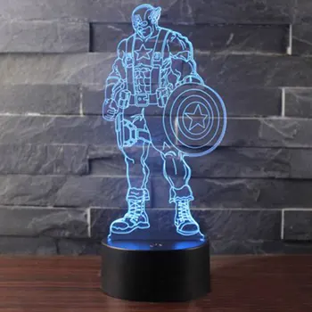Strong Captain America theme 3D Lamp LED night light 7 Color Change Touch Mood Lamp Christmas present Dropshippping
Strong Captain America theme 3D Lamp LED night light 7 Color Change Touch Mood Lamp Christmas present Dropshippping