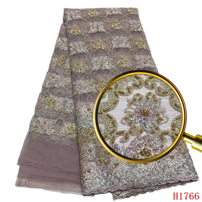 High Quality Handmade African mesh Lace Fabric with Beads Nigerian Lace Fabric For Women New design French Lace FabricHX1766-1
High Quality Handmade African mesh Lace Fabric with Beads Nigerian Lace Fabric For Women New design French Lace FabricHX1766-1