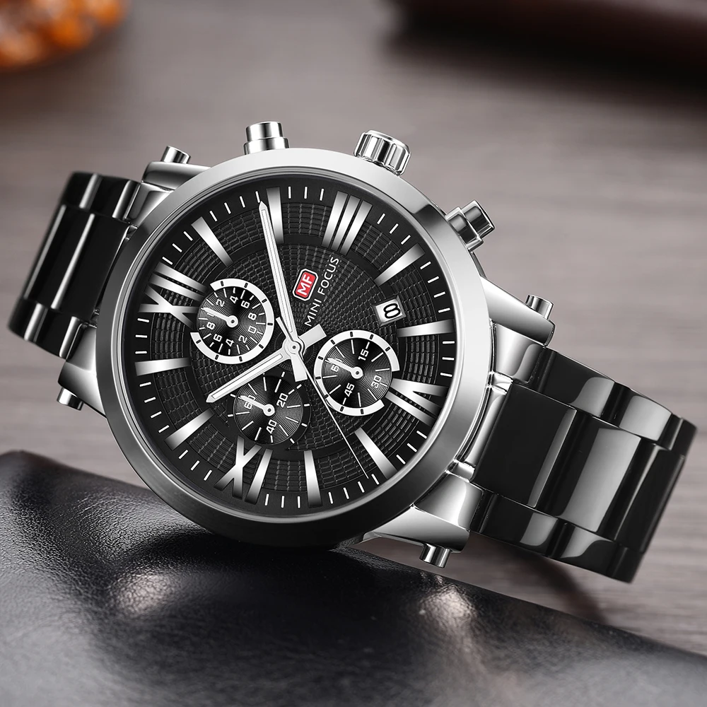 MINI FOCUS Top Brand Luxury Fashion Men Watch Quartz Chronograph Clock Stainless Steel Strap Waterproof Business Wristwatches
MINI FOCUS Top Brand Luxury Fashion Men Watch Quartz Chronograph Clock Stainless Steel Strap Waterproof Business Wristwatches