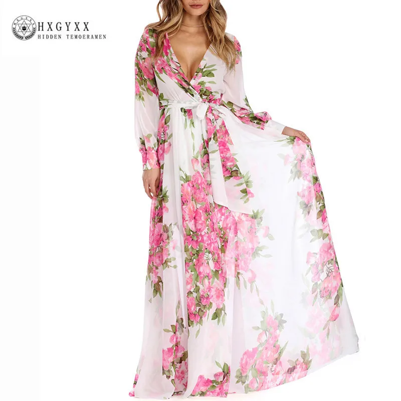 Women Spring Summer Boho Beach Maxi Dress 2019 Plus Size Long Floral Print Chiffon Party Dresses Casual Clothing Vestidos Okc120
Women Spring Summer Boho Beach Maxi Dress 2019 Plus Size Long Floral Print Chiffon Party Dresses Casual Clothing Vestidos Okc120