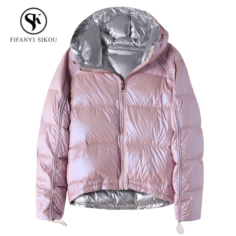 High quality Down jacket Women Warm Parkas Short Hooded Down Coat Fashion Bright pink Casual White duck down Outerwear Female
High quality Down jacket Women Warm Parkas Short Hooded Down Coat Fashion Bright pink Casual White duck down Outerwear Female