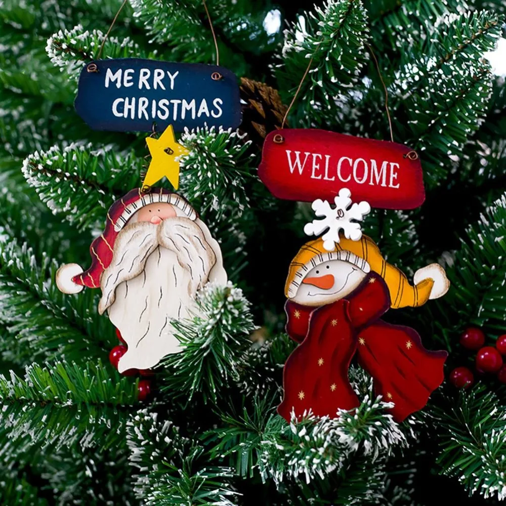 Santa Clause Bow Bell Christmas Tree Ornament Decoration Wooden Snowman Elk Hanging Pendant Christmas Decorations for Home
Santa Clause Bow Bell Christmas Tree Ornament Decoration Wooden Snowman Elk Hanging Pendant Christmas Decorations for Home