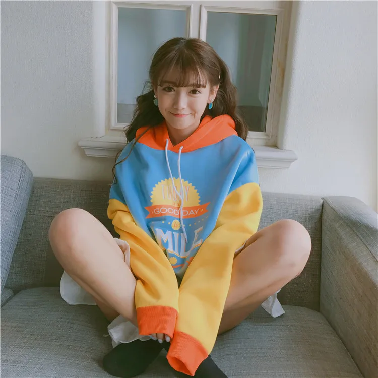 2018 Women Hoodies Sweatshirt Long Sleeve Patchwork Casual Harajuku Winter Hooded Hoodie For Womens Pullovers Sudaderas Mujer
2018 Women Hoodies Sweatshirt Long Sleeve Patchwork Casual Harajuku Winter Hooded Hoodie For Womens Pullovers Sudaderas Mujer