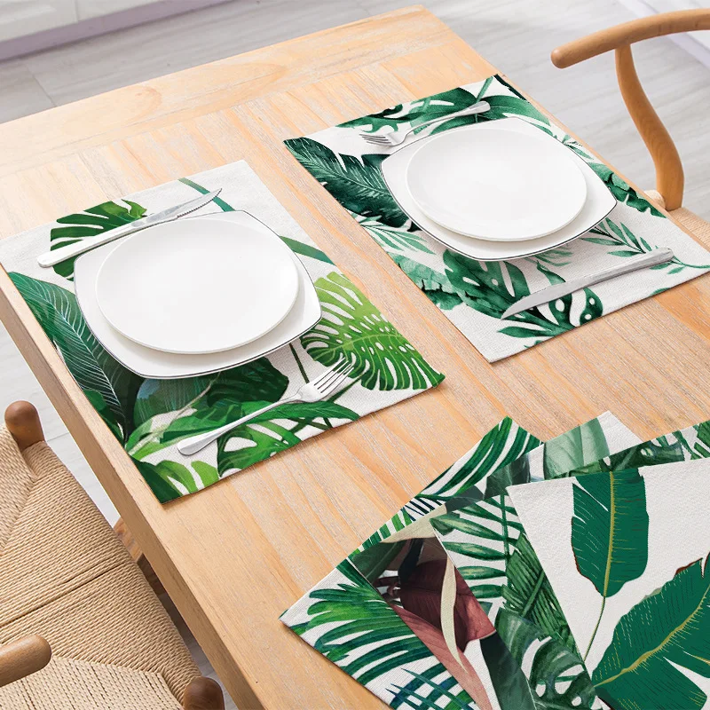 2019 New Placemats Green Plant Non-slip Insulation Table Mat Nordic Style Cotton Mats Modern Minimalist Coasters
2019 New Placemats Green Plant Non-slip Insulation Table Mat Nordic Style Cotton Mats Modern Minimalist Coasters