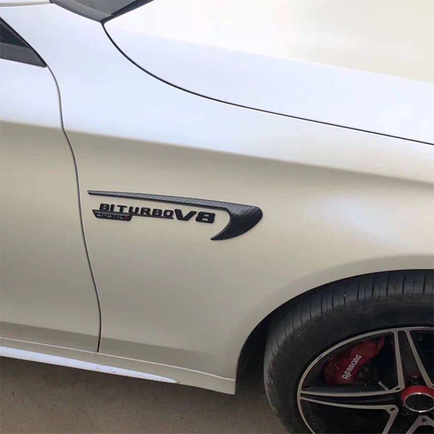 Наклейки-эмблемы на крыло автомобиля значок для Mercedes Benz C E S CLS Class W205 W213 W222 C257 C43 C63