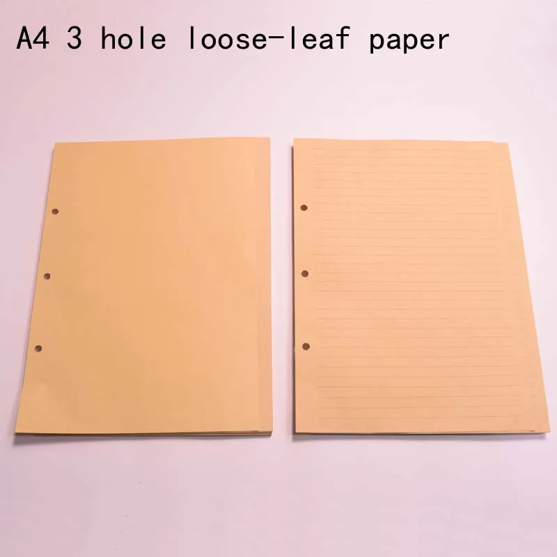 A4 3 hole binder 100g kraft notebook replacement paper school Loose Leaf Spiral Diary Insert Refills Inner core 50 sheets
A4 3 hole binder 100g kraft notebook replacement paper school Loose Leaf Spiral Diary Insert Refills Inner core 50 sheets