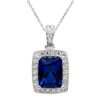 Women Pendant Necklace 925 Sterling Silver 18-inch Cable Link Chain 6x8mm Rectangular Cubic Zirconia CZ Jewelry Neck Wear P079
Women Pendant Necklace 925 Sterling Silver 18-inch Cable Link Chain 6x8mm Rectangular Cubic Zirconia CZ Jewelry Neck Wear P079