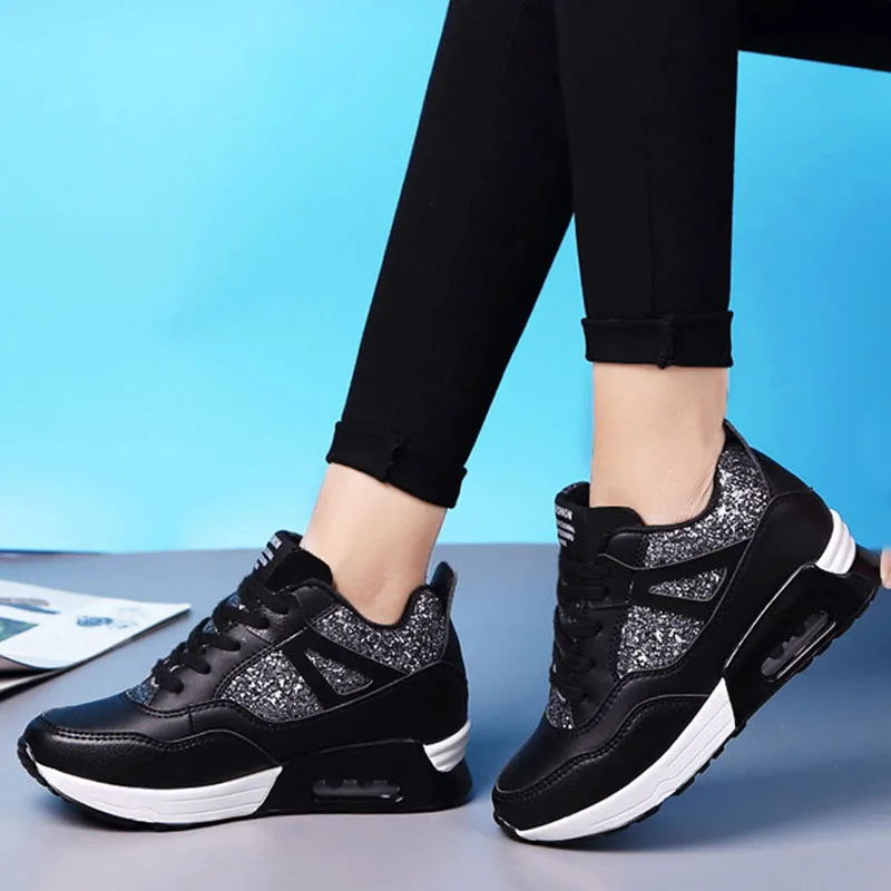 Women Bling Lace Up Platform 2018 Autumn Vulcanized Female Fashion Brand Casual Increasing Shoes Ladies Comfort Footwear
Women Bling Lace Up Platform 2018 Autumn Vulcanized Female Fashion Brand Casual Increasing Shoes Ladies Comfort Footwear