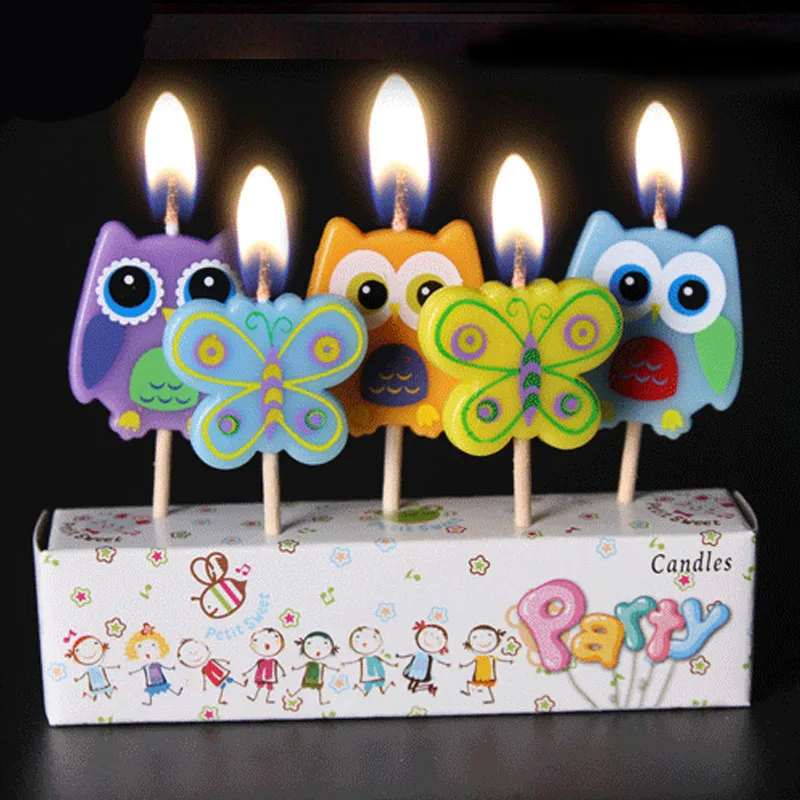 5pcs Cute butterfly Owl Goldfish Deer bear Rabbits Art Smokeless Candle for boy girl Birthday Party Supplies Cake topper
5pcs Cute butterfly Owl Goldfish Deer bear Rabbits Art Smokeless Candle for boy girl Birthday Party Supplies Cake topper
