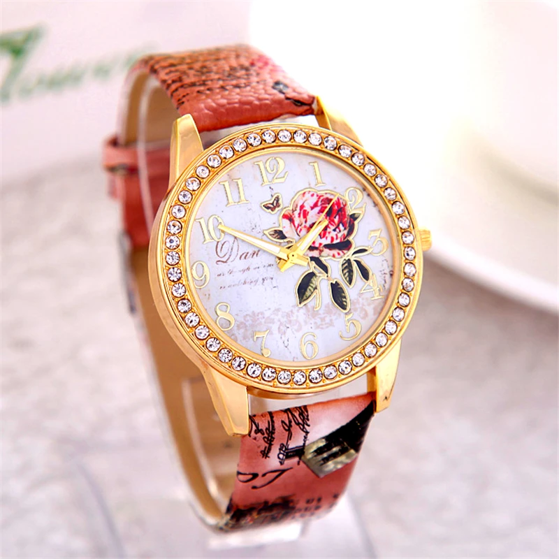 2018 Hot Sale Luxury Female Brand Fashion Watch Diamond Flowers Picture Leather Band Quartz Wrist Watches Women Relogio Feminino
2018 Hot Sale Luxury Female Brand Fashion Watch Diamond Flowers Picture Leather Band Quartz Wrist Watches Women Relogio Feminino