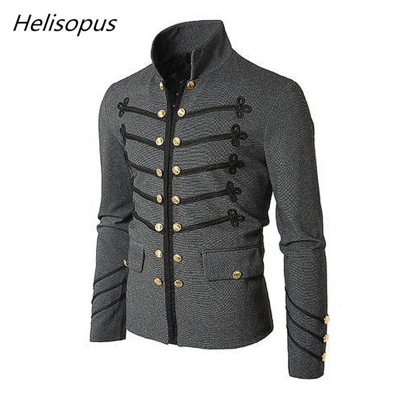 Helisopus Autumn Winter Men's Slim Fit Jacket Fashion Black Gray Vintage Gothic Coat Steampunk Coat Men
Helisopus Autumn Winter Men's Slim Fit Jacket Fashion Black Gray Vintage Gothic Coat Steampunk Coat Men