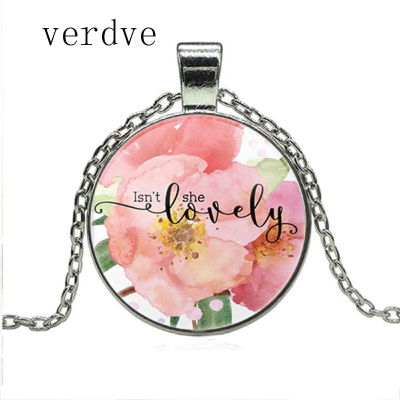 New Love Quote Necklace Isn't She Lovely Watercolor Floral Charm Pendant Fashion Jewelry Women Wife Daughter Girls Xmas Gifts
New Love Quote Necklace Isn't She Lovely Watercolor Floral Charm Pendant Fashion Jewelry Women Wife Daughter Girls Xmas Gifts
