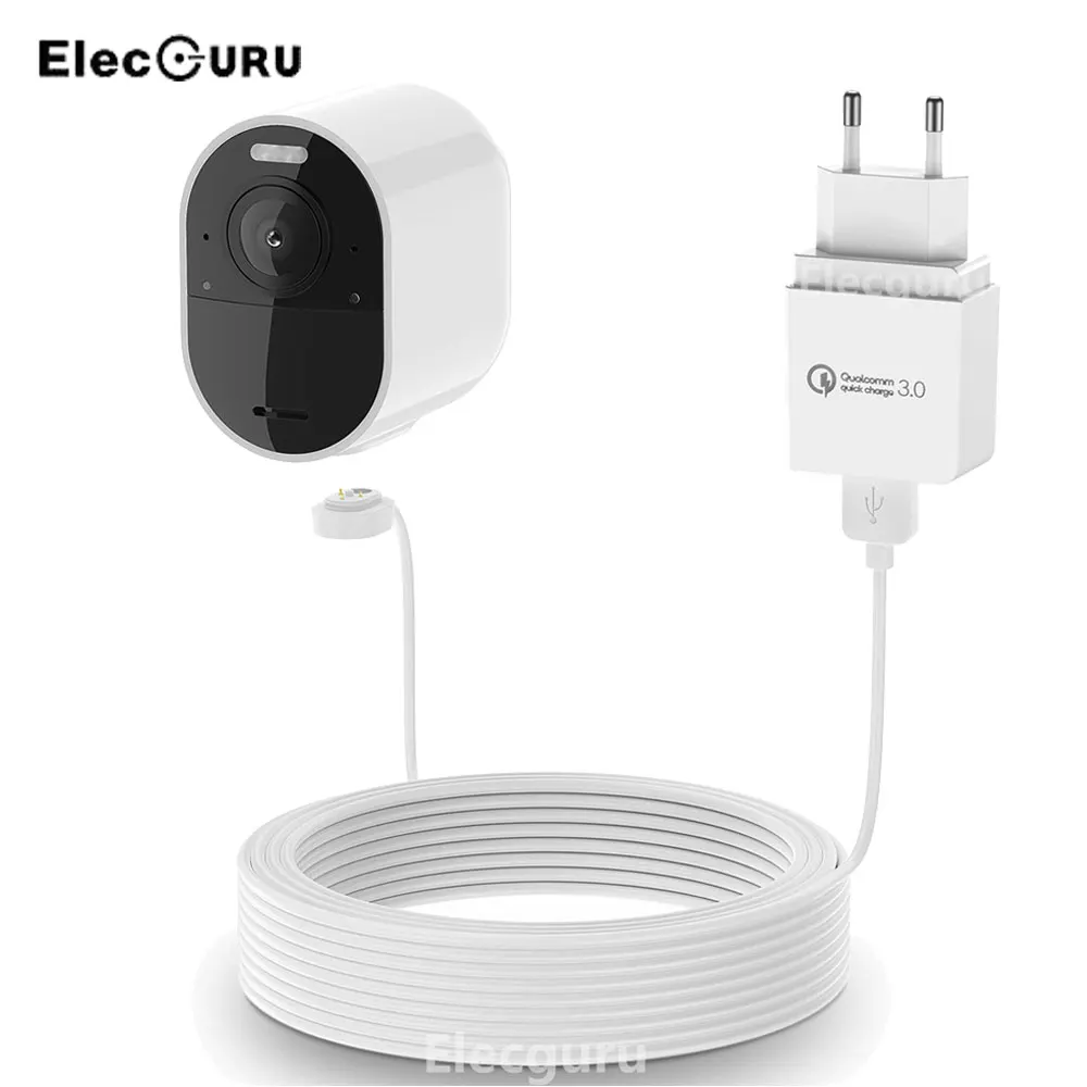 20ft/6m Power Cable for Arlo Ultra with adapter,Weatherproof Magnetic Cable Quick Charge for Arlo Ultra Camera/Battery Charging
20ft/6m Power Cable for Arlo Ultra with adapter,Weatherproof Magnetic Cable Quick Charge for Arlo Ultra Camera/Battery Charging