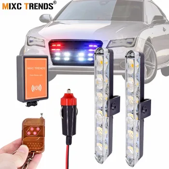 2Pcs 6LEDs Wireless Remote Police Light Bar for Car Flash Controller Led Strobe Lights Emergency Hazard Flashing Warning Light
2Pcs 6LEDs Wireless Remote Police Light Bar for Car Flash Controller Led Strobe Lights Emergency Hazard Flashing Warning Light