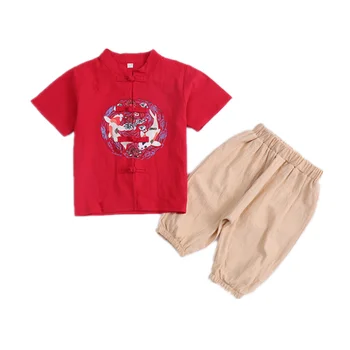 Summer Baby Clothes for Boys Suit Vintage Chinese Style Print Tshirt+shorts 2pcs Children Clothing Set Toddler Kids Hanfu Outfit
Summer Baby Clothes for Boys Suit Vintage Chinese Style Print Tshirt+shorts 2pcs Children Clothing Set Toddler Kids Hanfu Outfit