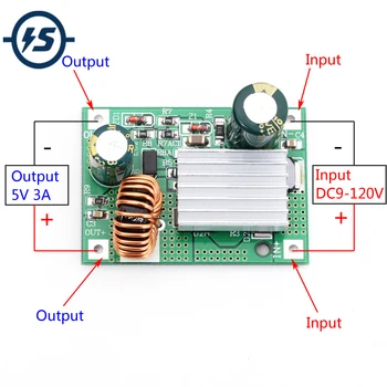 Stabilizer Buck Converter DC Step Down Module Power Supply Non-isolated 9V 12V 24V 36V 48V 72V 84V 120V to 5V 3A
Stabilizer Buck Converter DC Step Down Module Power Supply Non-isolated 9V 12V 24V 36V 48V 72V 84V 120V to 5V 3A
