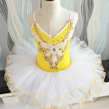 

Child Professional Gymnastics Leotard Swan Lake Ballet Tutu Costume Girls Ballerina Dress Kids Dancewear Stage Party Costumes