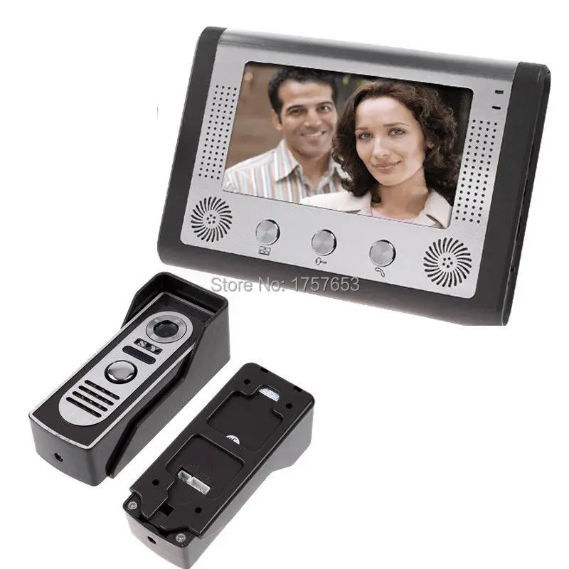 

Free shipping SMALL MODEL 7" TFT LCD Monitor Colour Video Door Phone Doorbell Camera Home Intercom System