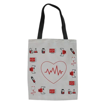 Recycel Canvas Shopper Bags Cartoon Doctor Linen Ladies Girls Folding Shopping Handbag White Women Eco-friendly Totes New
Recycel Canvas Shopper Bags Cartoon Doctor Linen Ladies Girls Folding Shopping Handbag White Women Eco-friendly Totes New