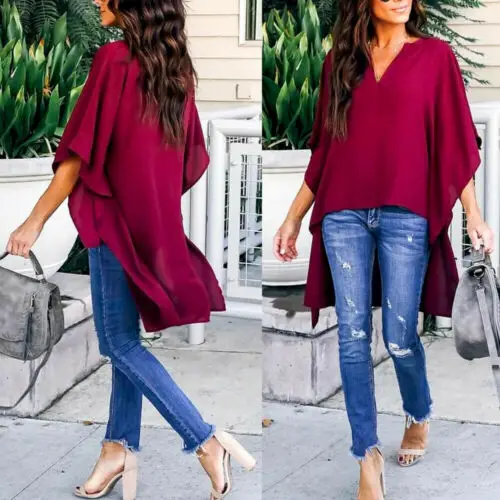 2019 Autumn Womens Shirts Seven Sleeve V-Neck Solid Irregular Shirts Loose T-Shirts 2019 Hot Blouse Womens Shirt Plus Size Shein
2019 Autumn Womens Shirts Seven Sleeve V-Neck Solid Irregular Shirts Loose T-Shirts 2019 Hot Blouse Womens Shirt Plus Size Shein
