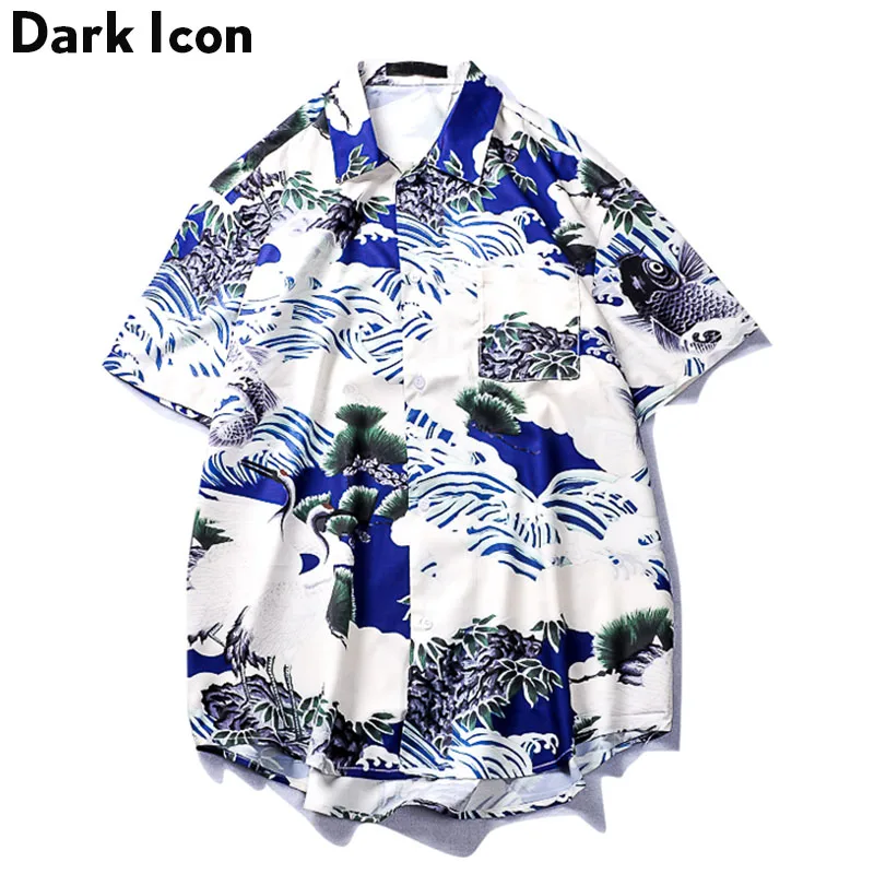 Dark Icon Print Hip Hop Shirt Men 2019 Summer Turn-down Collar Men's Shirt Short Sleeve Hawaii Shirts
Dark Icon Print Hip Hop Shirt Men 2019 Summer Turn-down Collar Men's Shirt Short Sleeve Hawaii Shirts