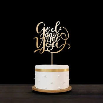 Wedding Wooden Cake Topper, Gold / Silver Mirror Cake Topper for Wedding, Engagement Wood Cake Topper, God Gave Me You
Wedding Wooden Cake Topper, Gold / Silver Mirror Cake Topper for Wedding, Engagement Wood Cake Topper, God Gave Me You