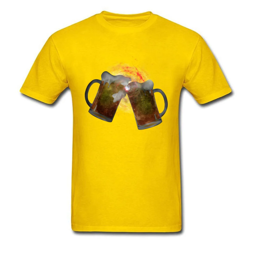Big Bang Beer T-shirts Short Sleeve Classic 2018 Hot Sale Men VALENTINE DAY Tops & Tees Classic Tops Tees O-Neck 100% Cotton Big Bang Beer yellow