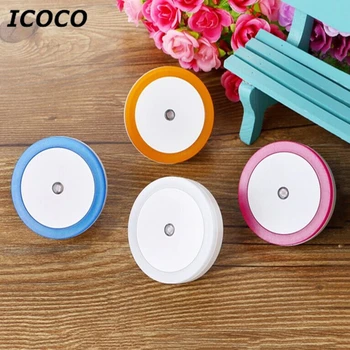 ICOCO Mini Round Shape Wall Light LED Induction Lamp Nightlight Automatic Switch Light Sensor Household Supplies Energy Saving
ICOCO Mini Round Shape Wall Light LED Induction Lamp Nightlight Automatic Switch Light Sensor Household Supplies Energy Saving