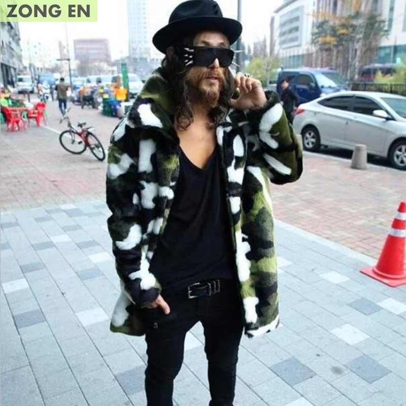 2018 New fashion Men's Faux fur coat Camouflage warm rabbit warm jacket mens winter leather jackets Lapel outdoors windbreaker
2018 New fashion Men's Faux fur coat Camouflage warm rabbit warm jacket mens winter leather jackets Lapel outdoors windbreaker