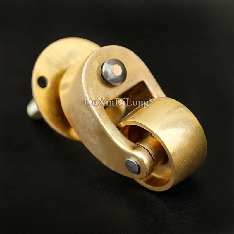 Ruedas de Sof/á Retro Ruedas Giratorias para Muebles Polea de Cobre Antiguo Rueda Silenciosa de Nylon Juego de 4 Ruedas de Varilla de Bronce Antiguas