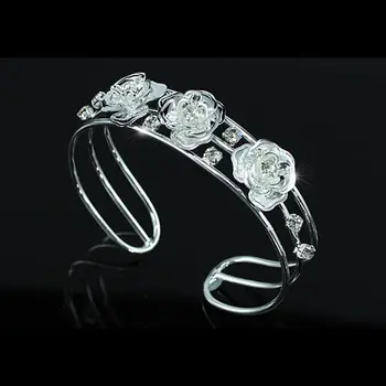 Wholesale Lot 3 pcs Bridal Wedding Rose Crystal Silver Color Cuff Bangle CB068X3
Wholesale Lot 3 pcs Bridal Wedding Rose Crystal Silver Color Cuff Bangle CB068X3