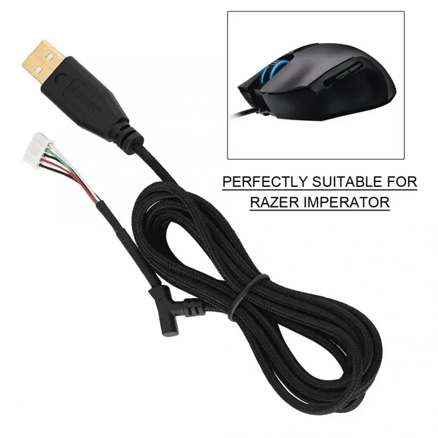New Mouse Cable Replacement 2.19yd Smooth Operation USB Mouse Cable Replacement for Razer Imperator
New Mouse Cable Replacement 2.19yd Smooth Operation USB Mouse Cable Replacement for Razer Imperator