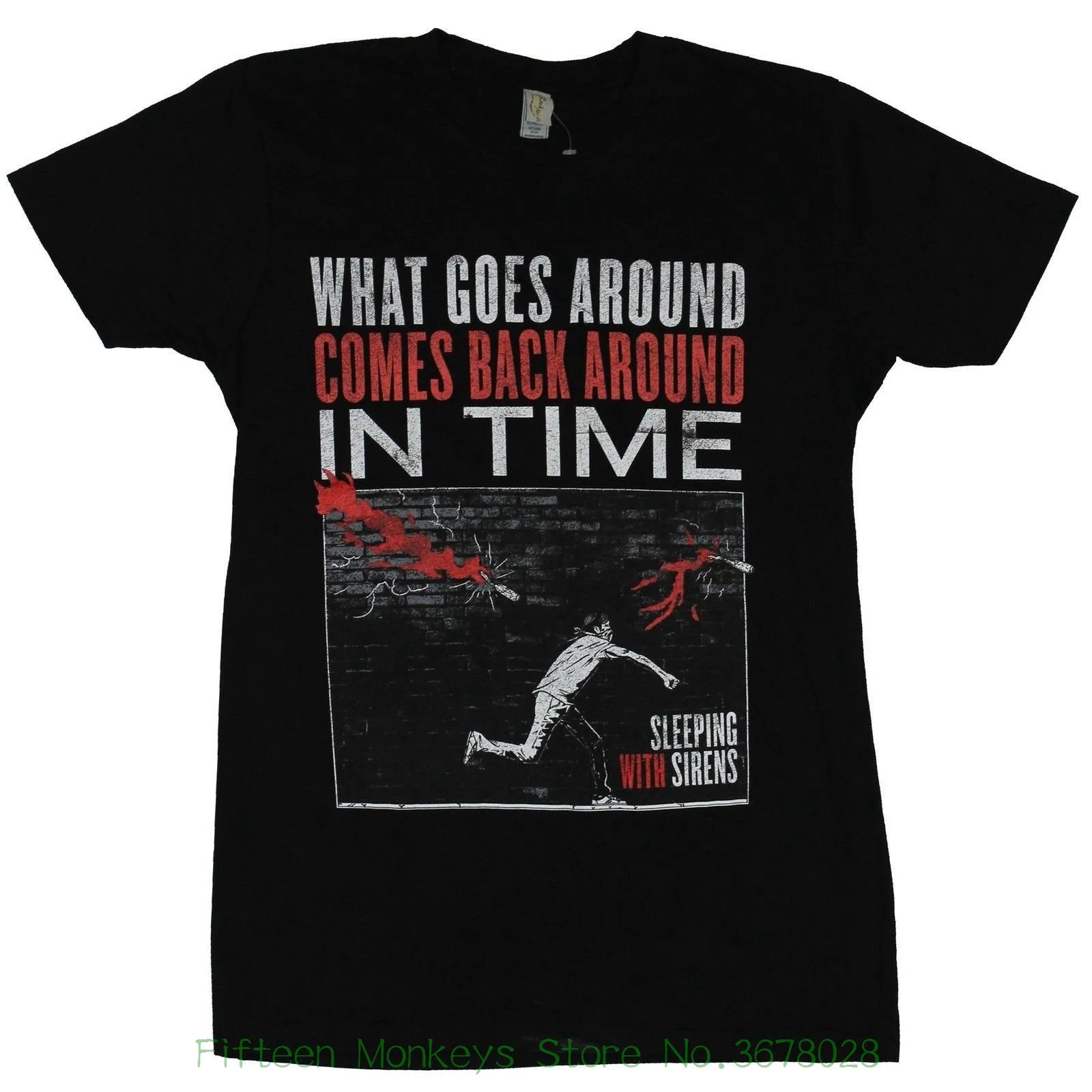 100% Gift tshirts For Man Sleeping With Sirens Mens T-shirt - What Goes Comes Back In Time Throwing Image
100% Gift tshirts For Man Sleeping With Sirens Mens T-shirt - What Goes Comes Back In Time Throwing Image