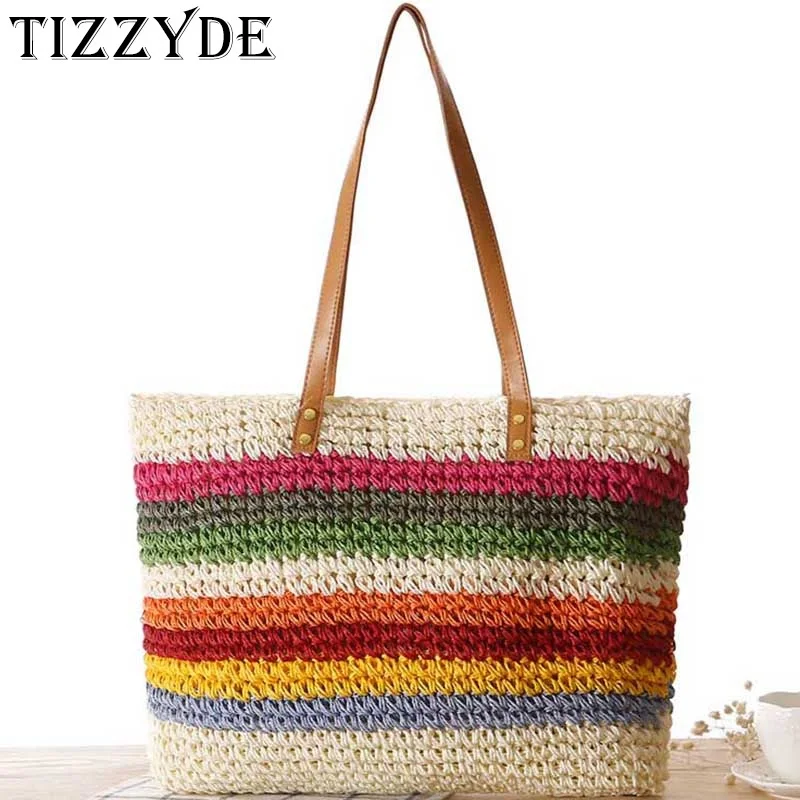 2019 new rainbow contrast color striped shoulder holiday straw woven bag holiday beach bag Sen female casual bag ZCY246
2019 new rainbow contrast color striped shoulder holiday straw woven bag holiday beach bag Sen female casual bag ZCY246