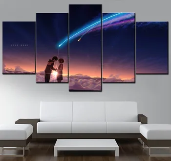 5 Pieces HD Print Painting Canvas Painting Modern Movie Your Name (Kimi no Na wa) Canvas Wall Art Home Decor For Living Room
5 Pieces HD Print Painting Canvas Painting Modern Movie Your Name (Kimi no Na wa) Canvas Wall Art Home Decor For Living Room