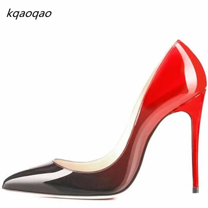 Black/Red Patent Leather Sole Bottom Thin High Heels Women Pumps Pointed Toe Wedding Shoes Woman Stilettos Ladies Zapatos Mujer
Black/Red Patent Leather Sole Bottom Thin High Heels Women Pumps Pointed Toe Wedding Shoes Woman Stilettos Ladies Zapatos Mujer